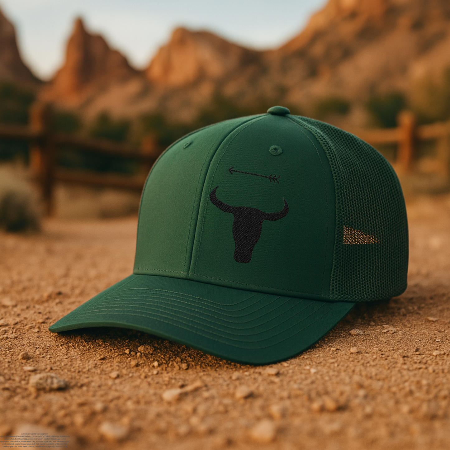 Western Legacy – Embroidered Longhorn Trucker Hat