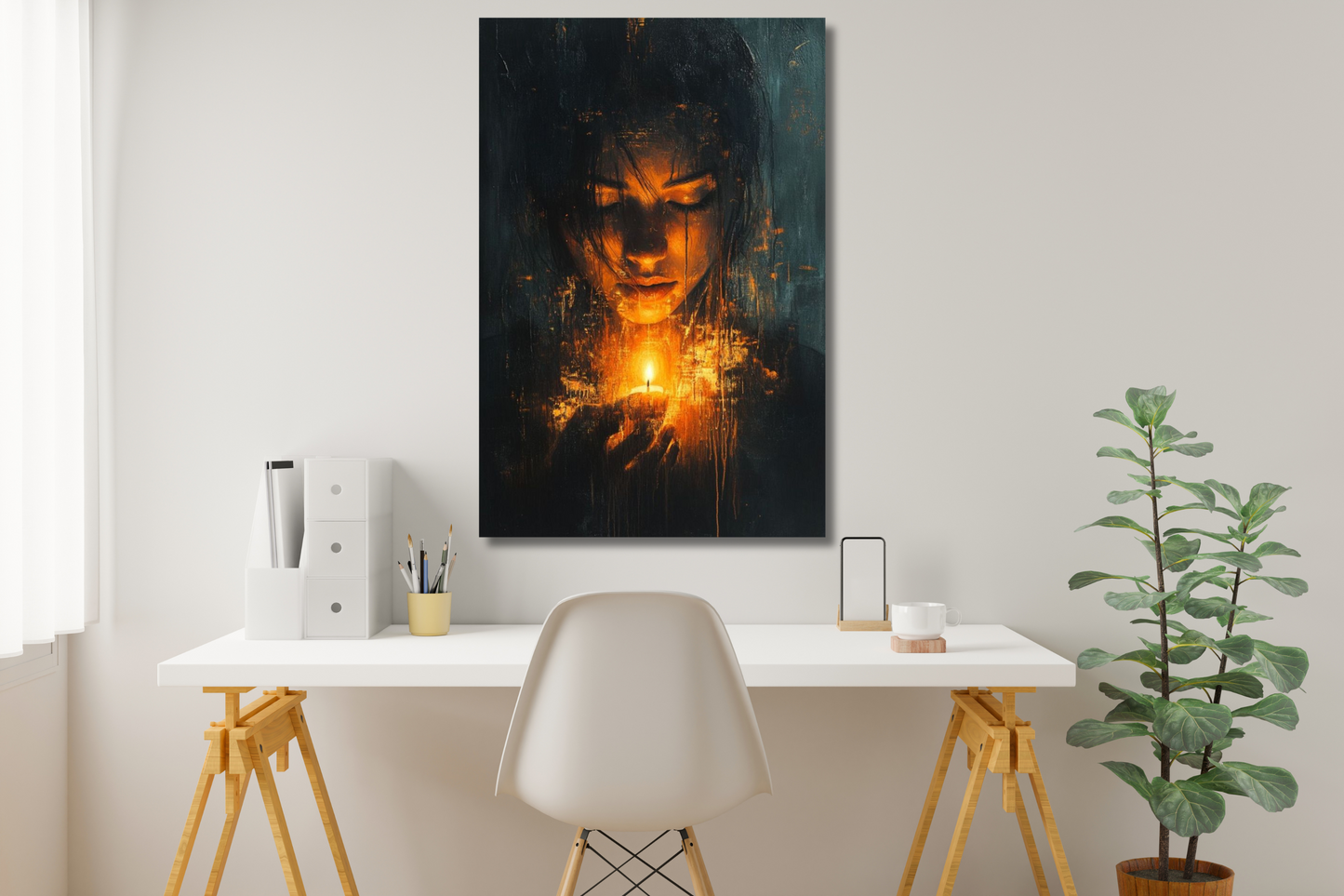 Eclipse Flame – Artistic Canvas