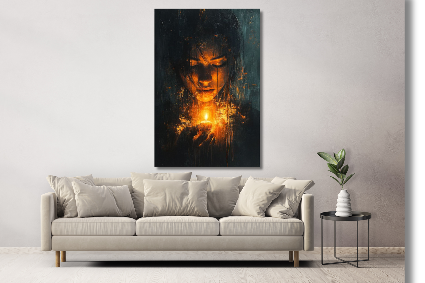 Eclipse Flame – Artistic Canvas