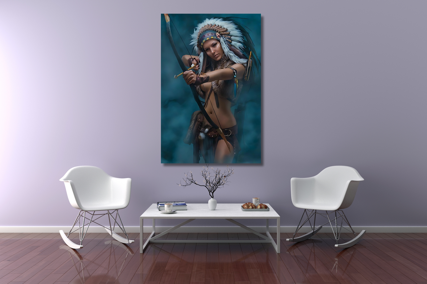 Warrior Spirit – Canvas Wall Art with Bow and Arrow