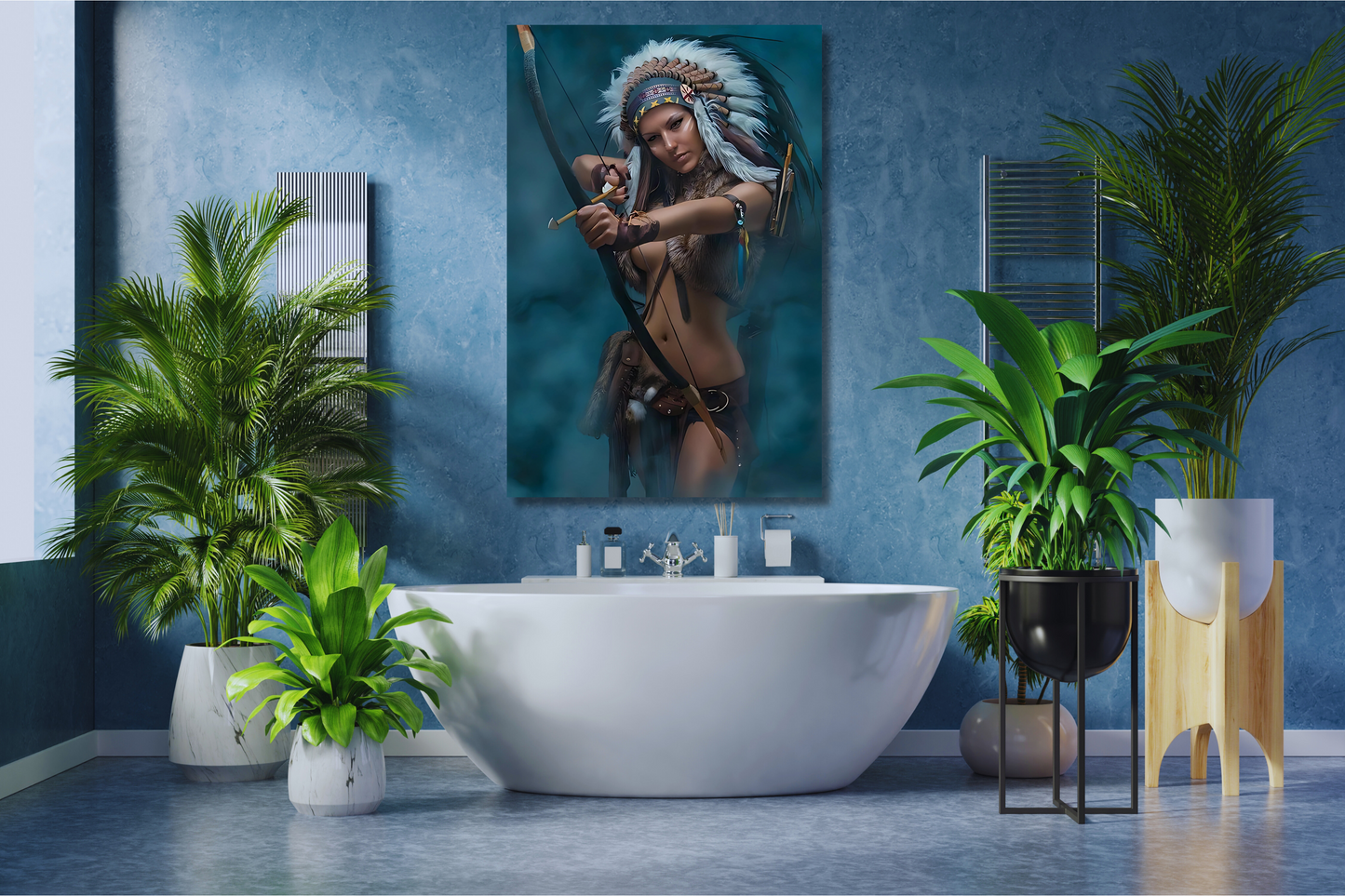 Warrior Spirit – Canvas Wall Art with Bow and Arrow