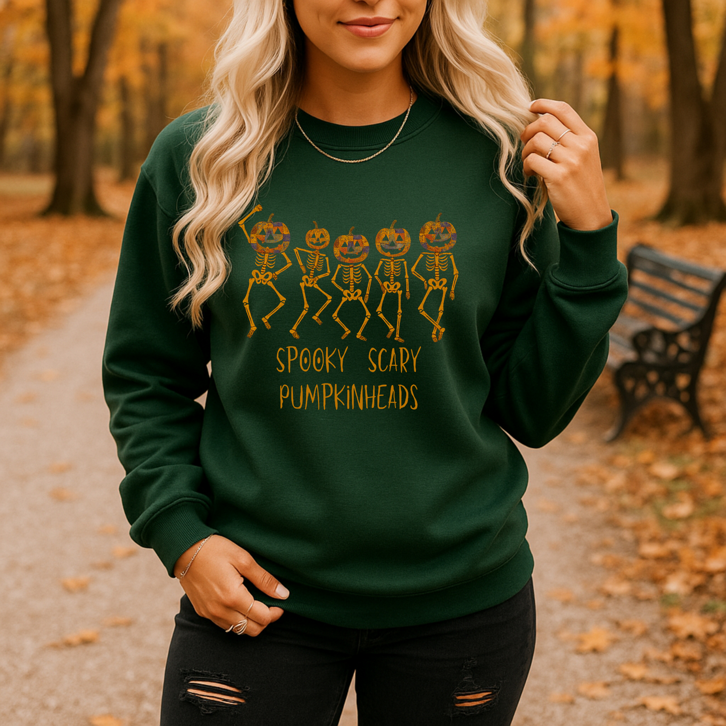 Spooky Scary Pumpkinheads – Halloween Sweatshirt