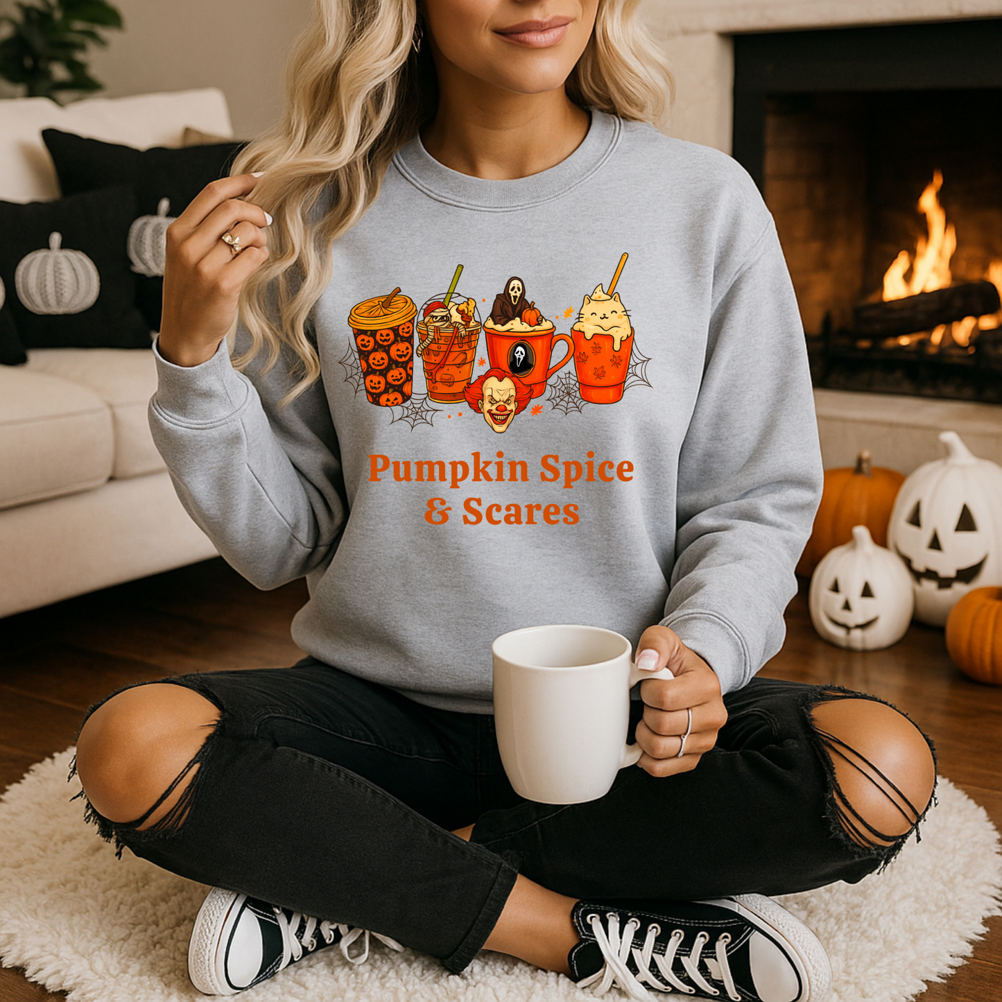 Pumpkin Spice & Scares – Sweatshirt