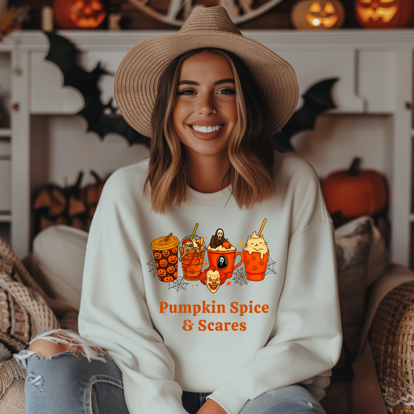 Pumpkin Spice & Scares – Sweatshirt