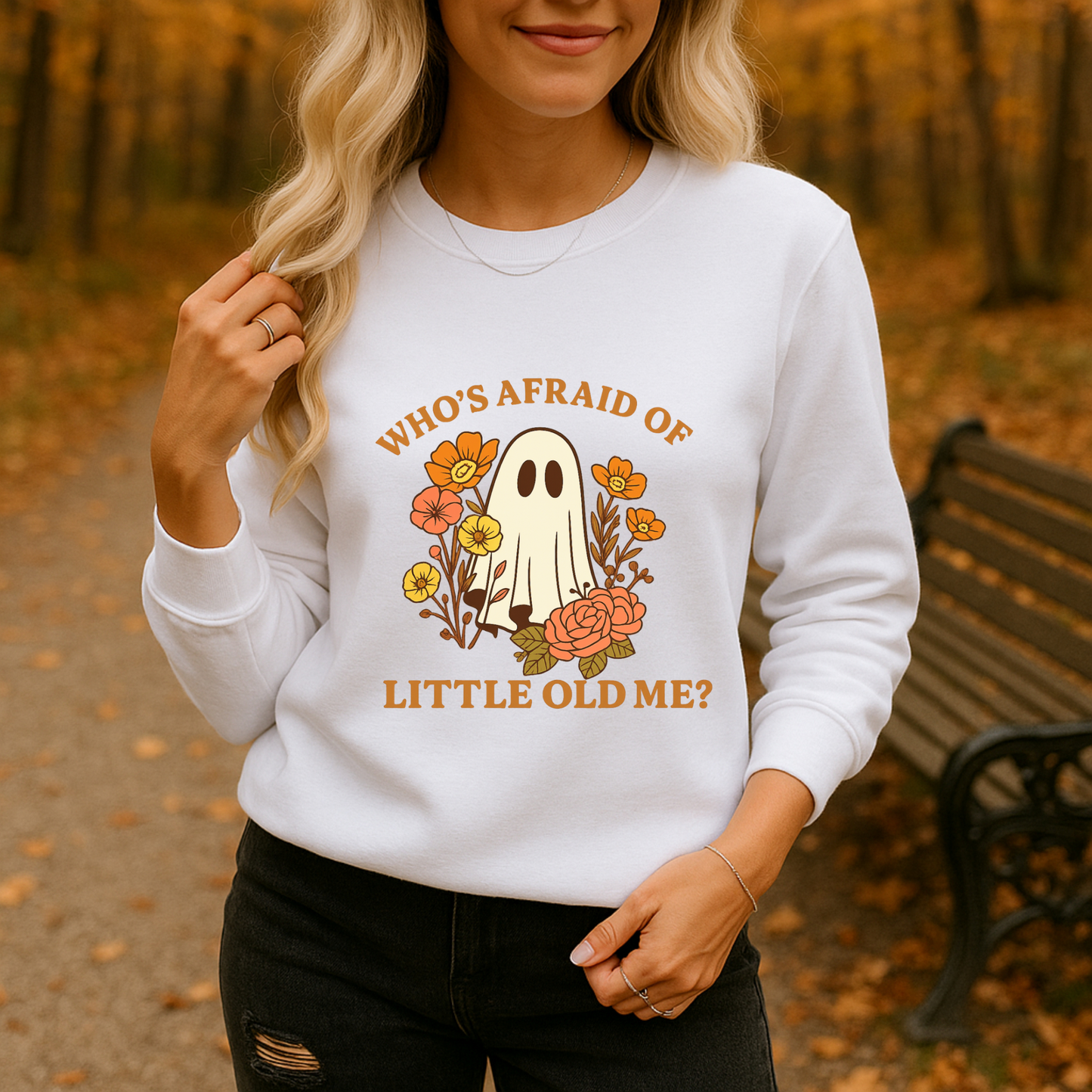 Who’s Afraid – Halloween Ghost Sweatshirt