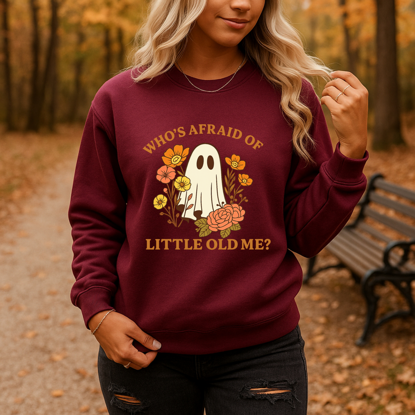 Who’s Afraid – Halloween Ghost Sweatshirt