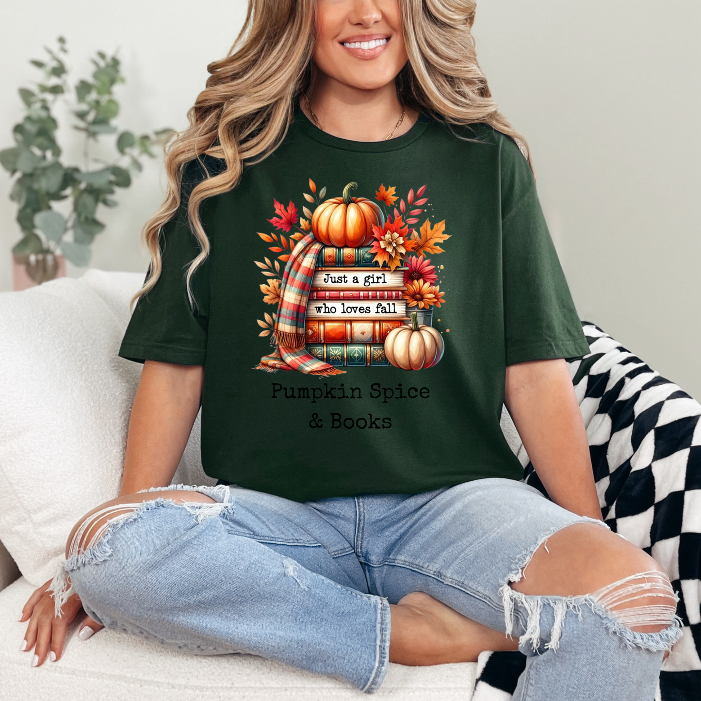 Pumpkin Spice & Books – Fall Reading T-Shirt