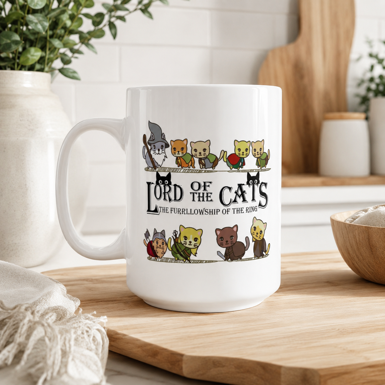 Lord of the Cats Funny Coffee Mug, Cat Lover Gift
