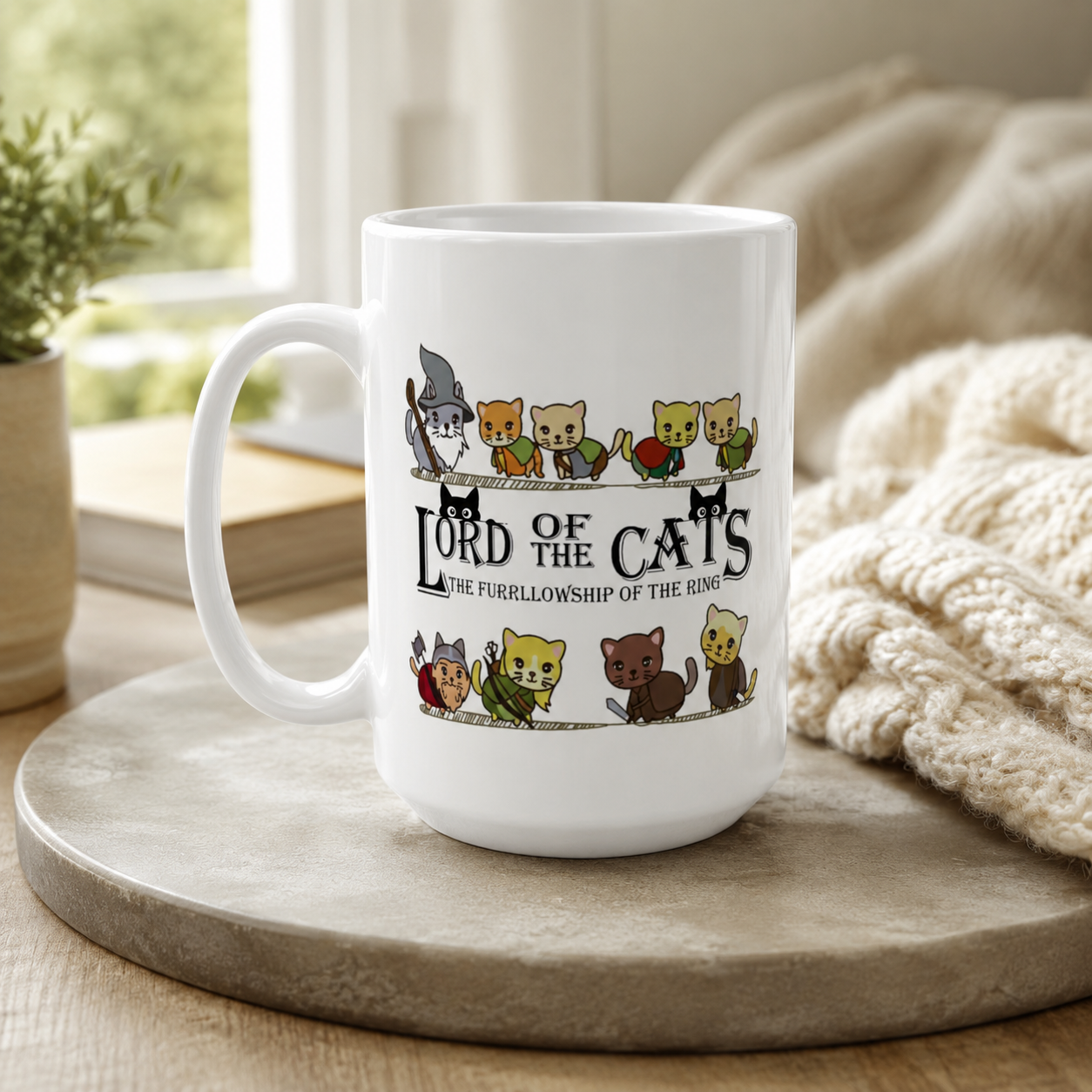 Lord of the Cats Funny Coffee Mug, Cat Lover Gift