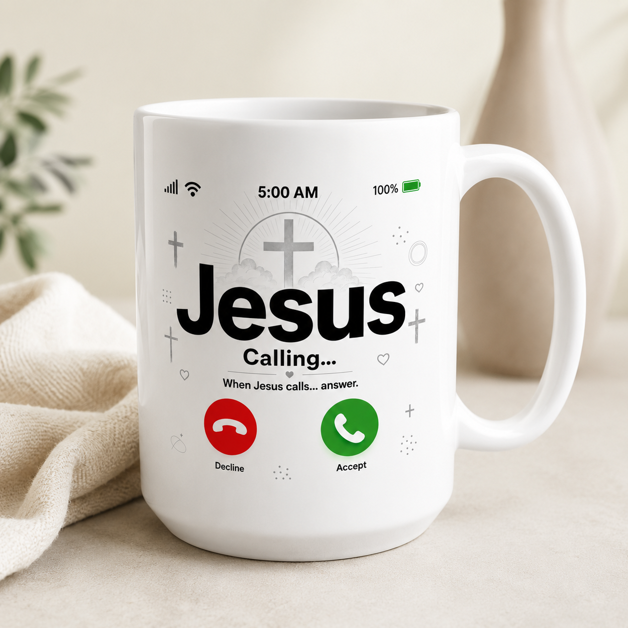 Jesus Calling Mug, Christian Coffee Cup