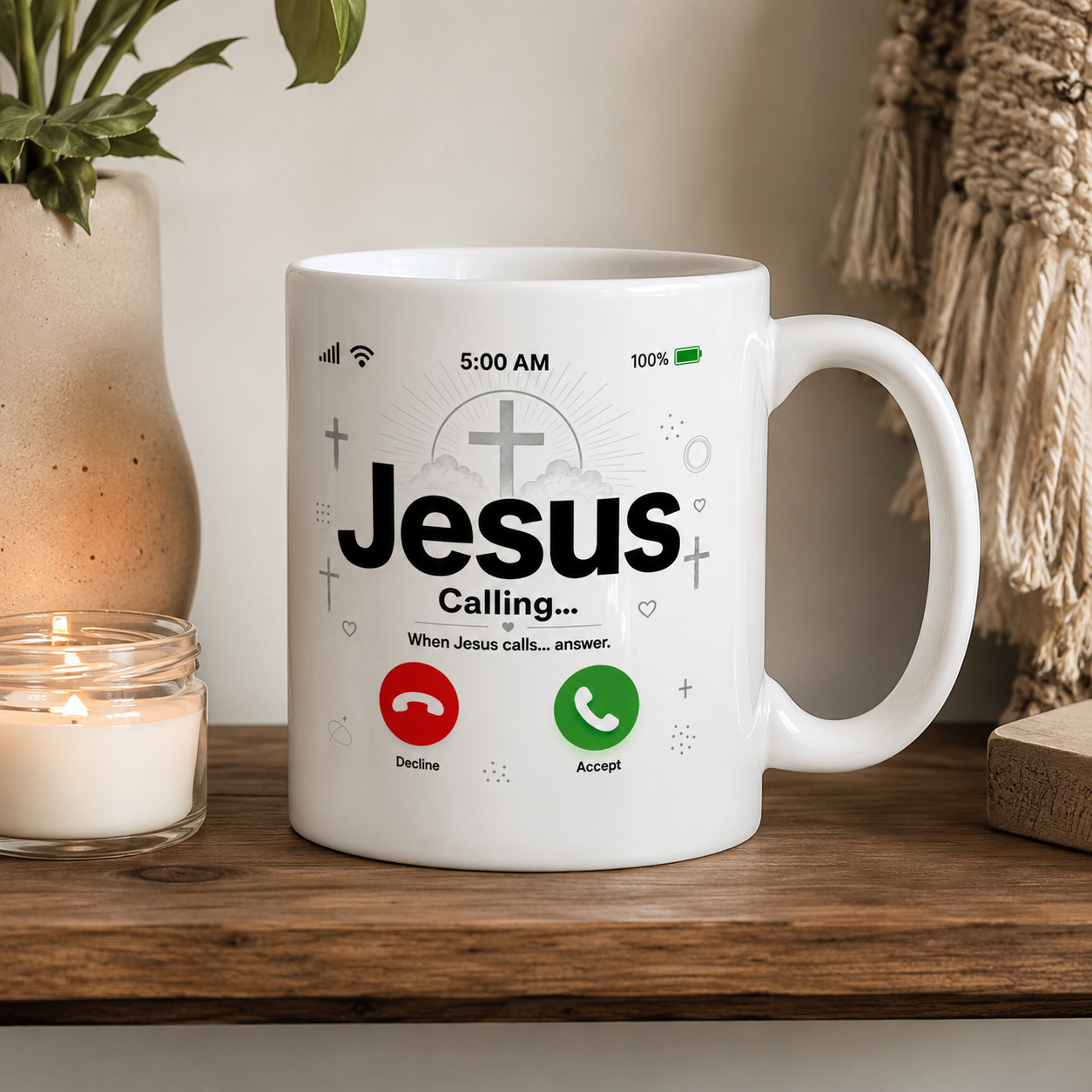 Jesus Calling Mug, Christian Coffee Cup