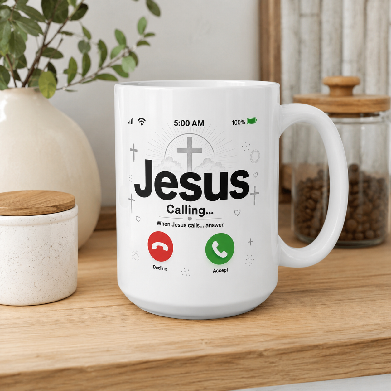 Jesus Calling Mug, Christian Coffee Cup