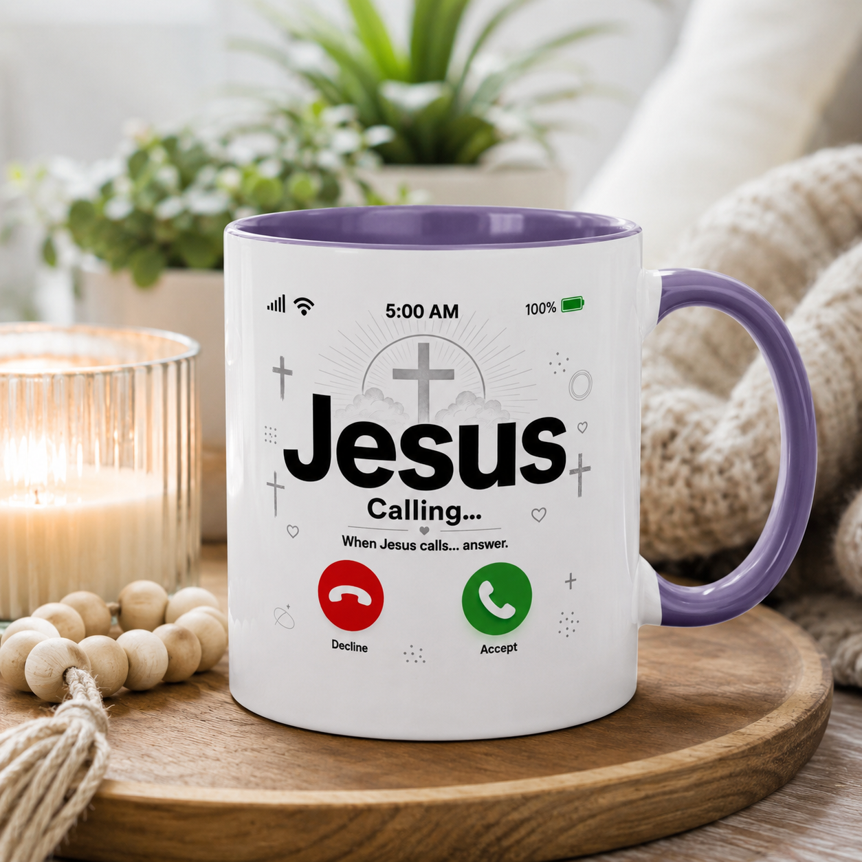 Jesus Calling Mug Christian Coffee Cup Faith Gift Pastor Bible Study Church