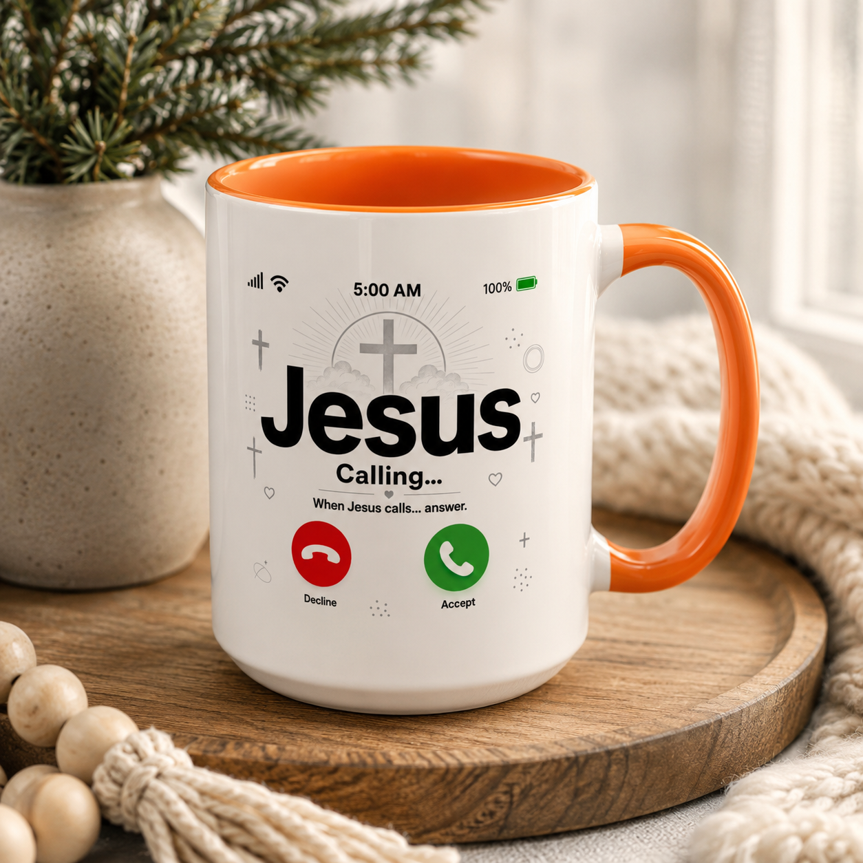 Jesus Calling Mug Christian Coffee Cup Faith Gift Pastor Bible Study Church