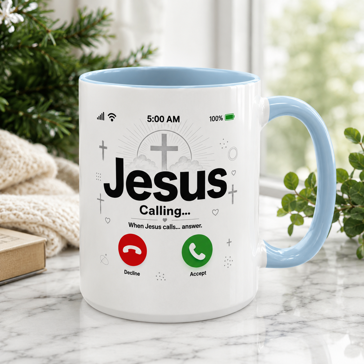 Jesus Calling Mug Christian Coffee Cup Faith Gift Pastor Bible Study Church