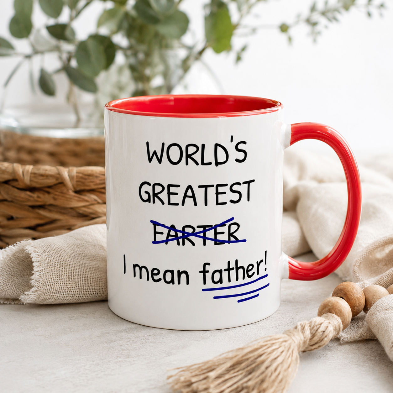 World’s Greatest Farter Mug, Funny Father Coffee Cup, Dad Joke Gift