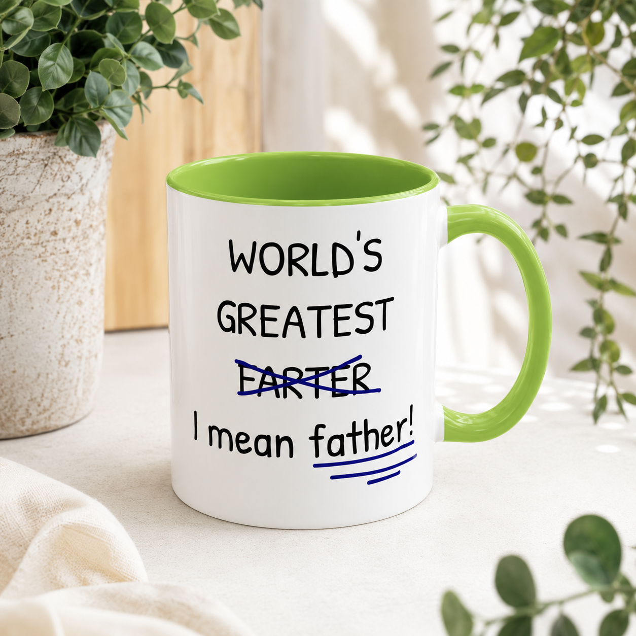 World’s Greatest Farter Mug, Funny Father Coffee Cup, Dad Joke Gift