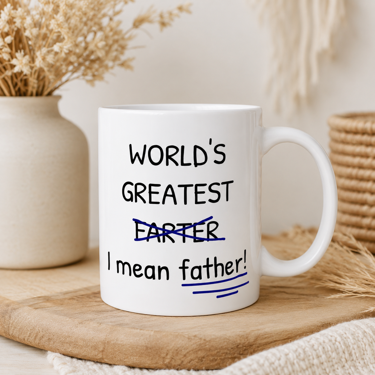 Funny World’s Greatest Father Mug, Farter Joke Coffee Cup