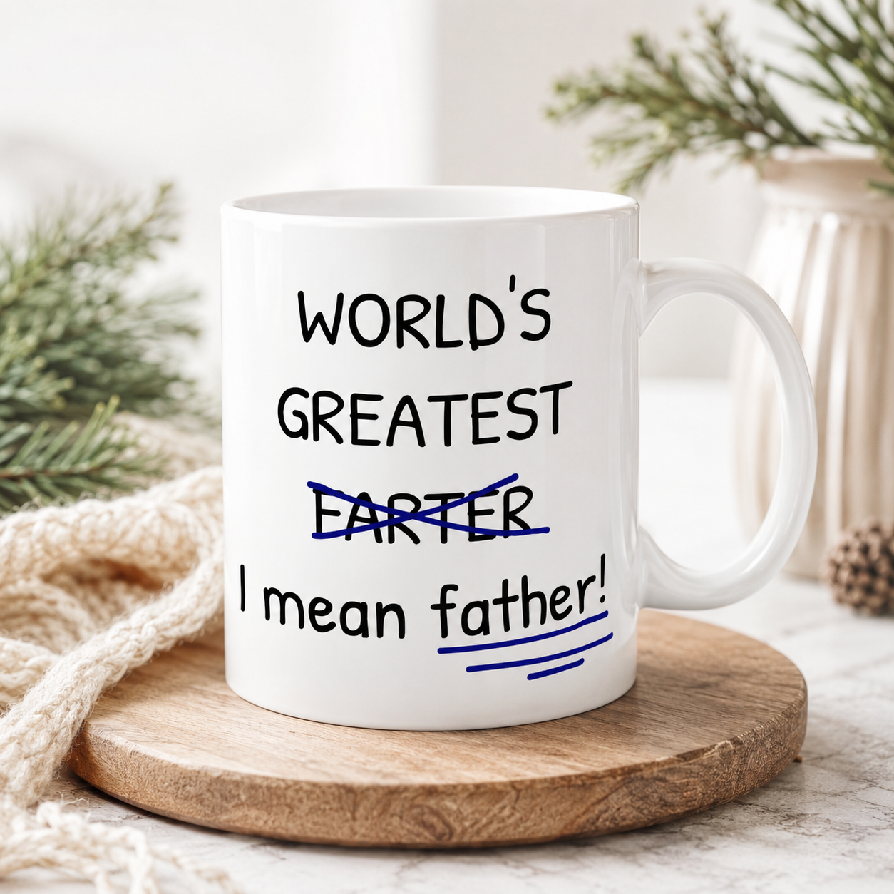 Funny World’s Greatest Father Mug, Farter Joke Coffee Cup
