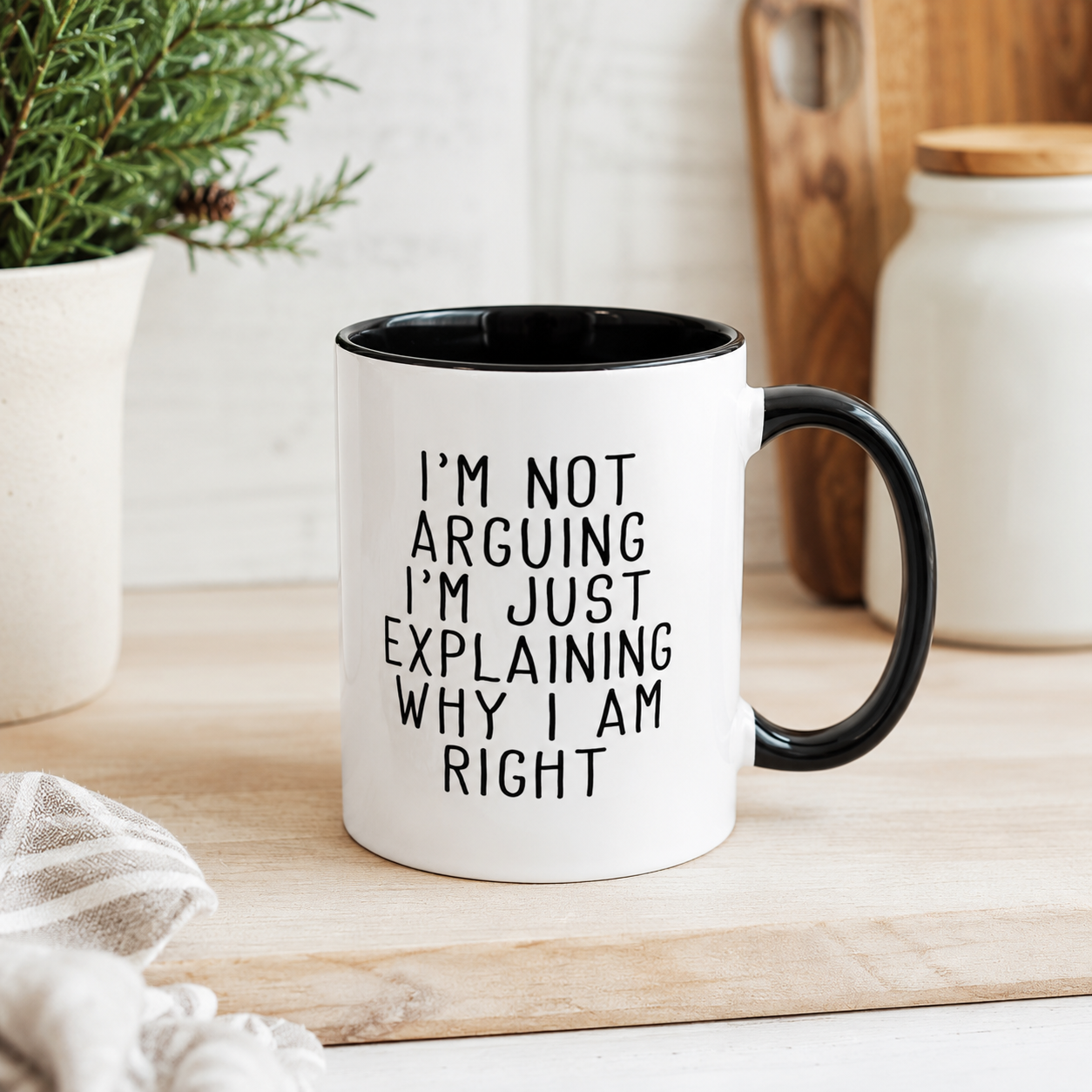 I’m Not Arguing Mug, Funny Sarcastic Coffee Cup