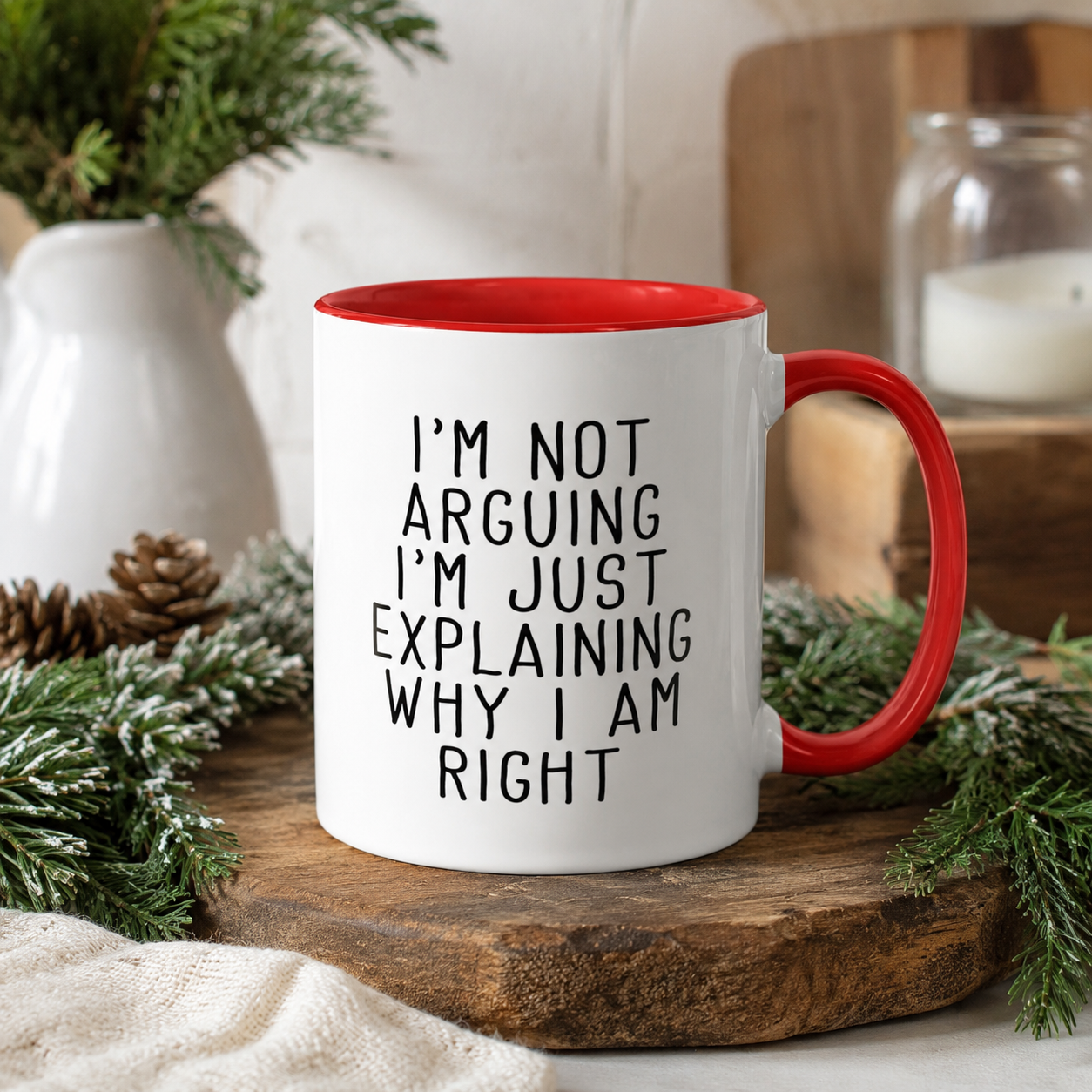 I’m Not Arguing Mug, Funny Sarcastic Coffee Cup