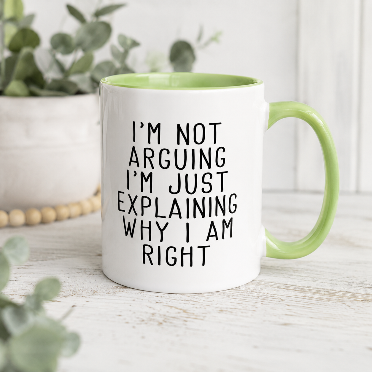 I’m Not Arguing Mug, Funny Sarcastic Coffee Cup