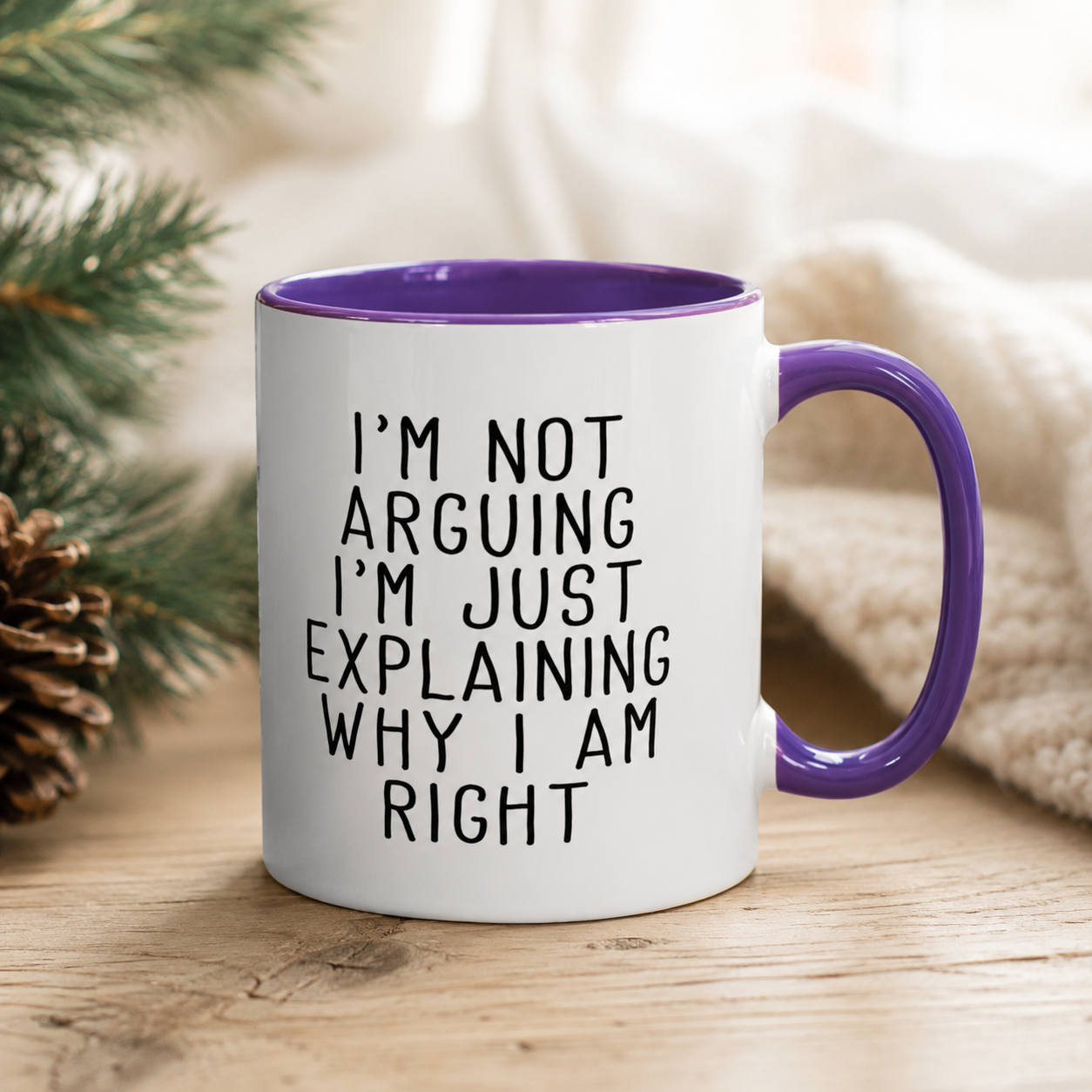 I’m Not Arguing Mug, Funny Sarcastic Coffee Cup