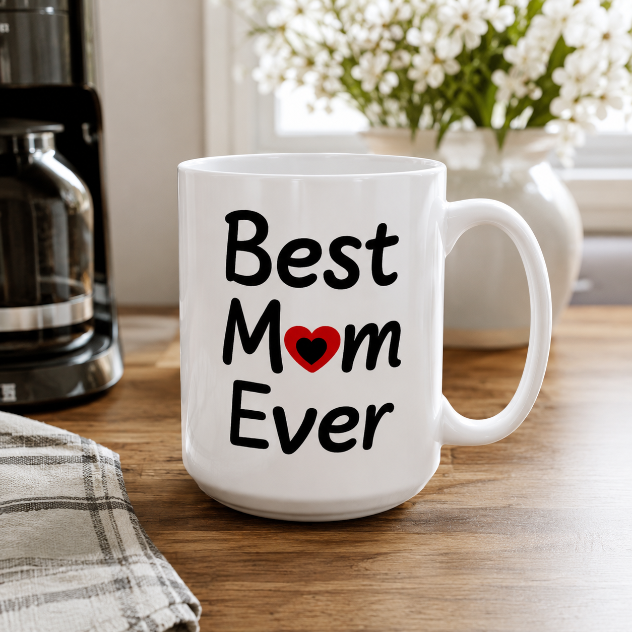 Funny Best Mom Ever Coffee Mug, Sassy Cat Mother Gift