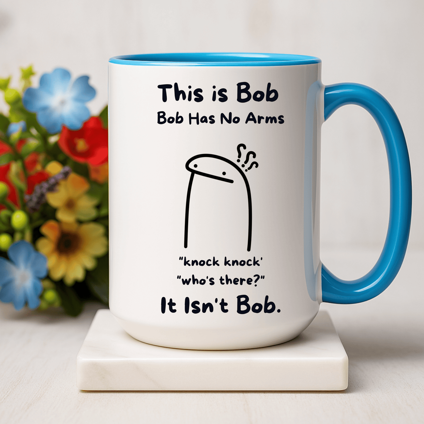 This Is Bob Mug, Funny Knock Knock Joke Coffee Cup