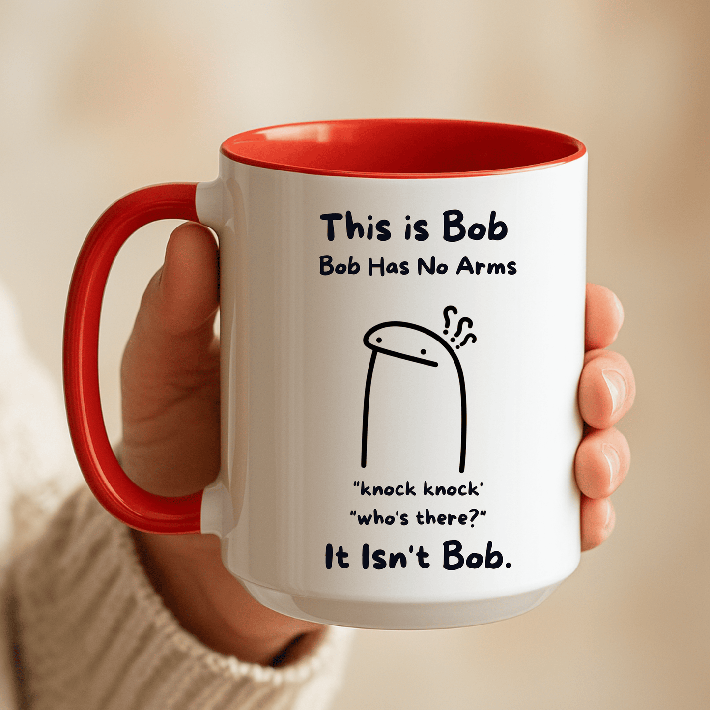 This Is Bob Mug, Funny Knock Knock Joke Coffee Cup