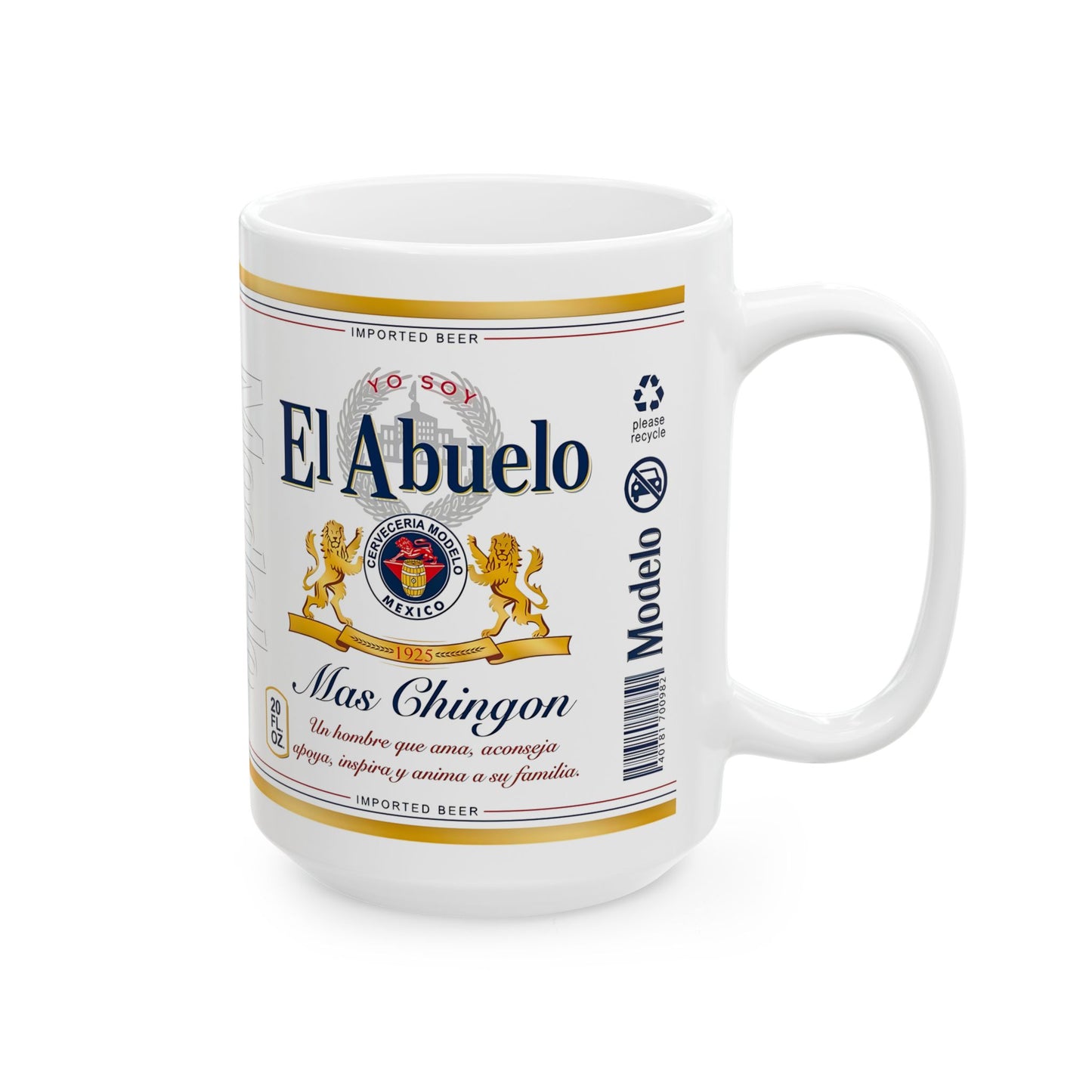 El Abuelo Mas Chingon Coffee Mug, Funny Drinking Cup