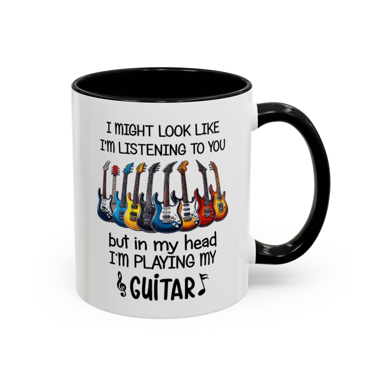 Funny Guitar Coffee Mug, I’m Playing My Guitar Cup
