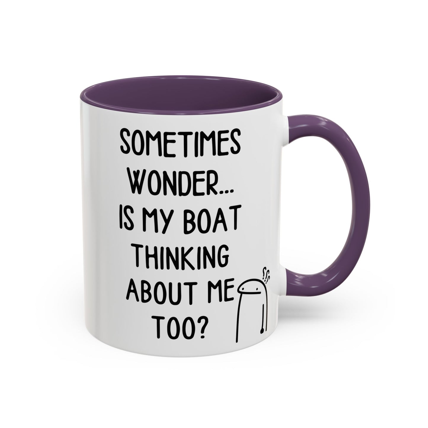 Is My Boat Thinking About Me Mug, Funny Boating Coffee Cup