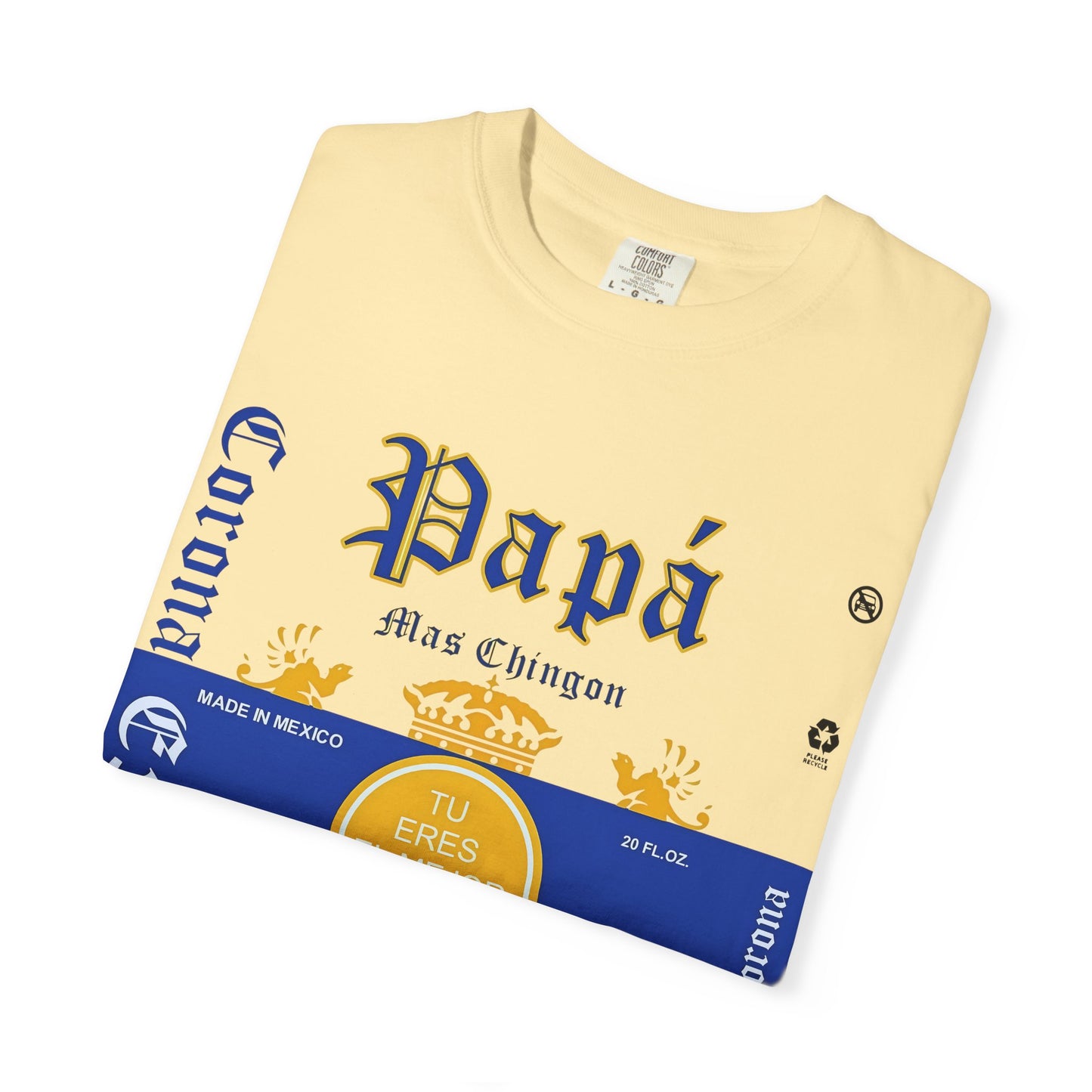 Beer T-shirt for Dads, Corona Extra Papa Mas Chingon