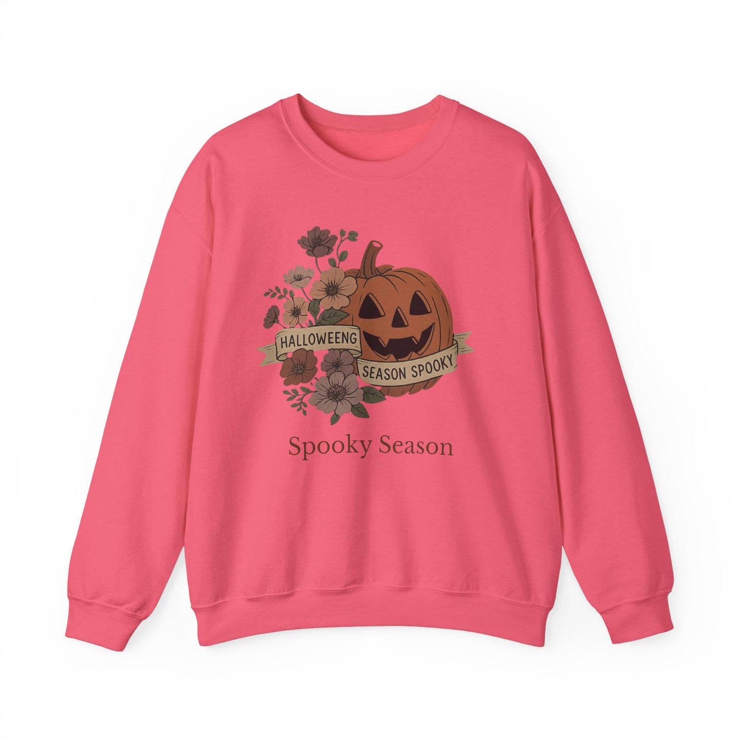 Spooky Season – Pumpkin Floral Sweatshirt