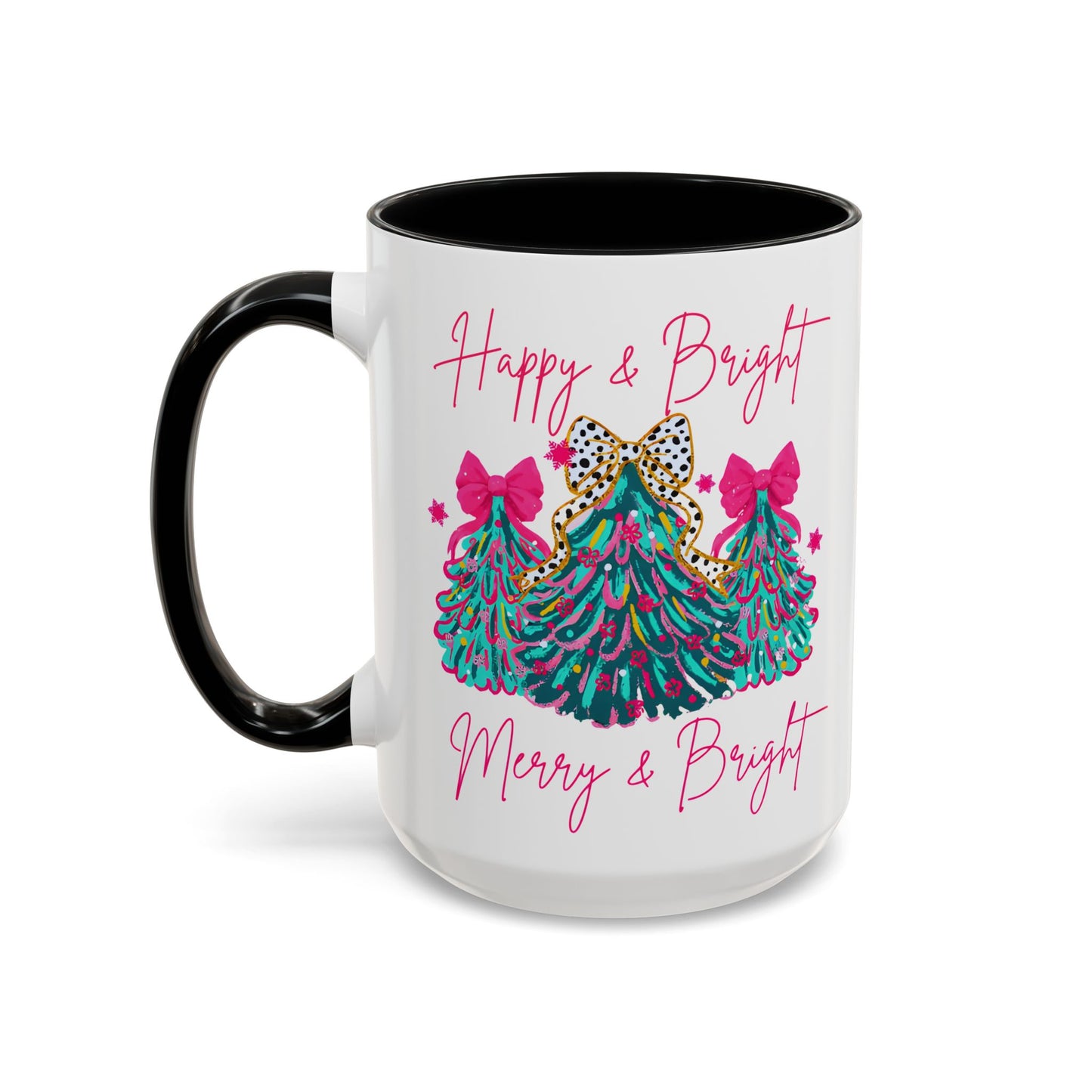 Happy and Bright Christmas Mug, Merry and Bright Coffee Cup