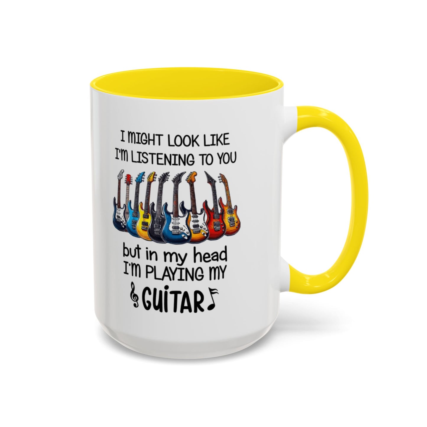 Funny Guitar Coffee Mug, I’m Playing My Guitar Cup