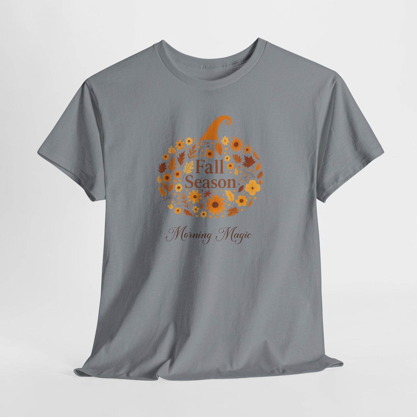Fall Season Pumpkin T-Shirt, Morning Magic Graphic Tee