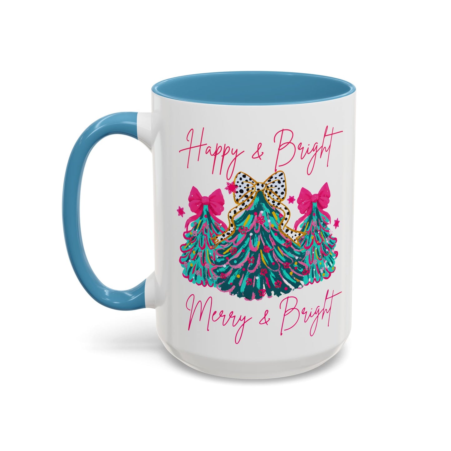Happy and Bright Christmas Mug, Merry and Bright Coffee Cup
