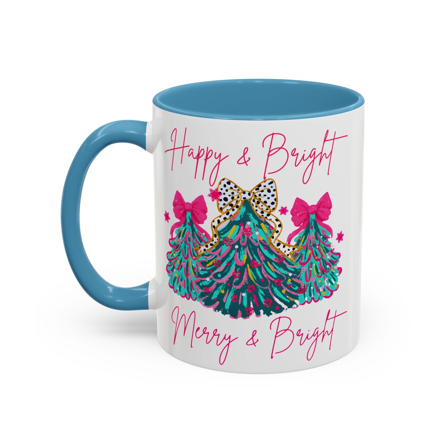 Happy and Bright Christmas Mug, Merry and Bright Coffee Cup