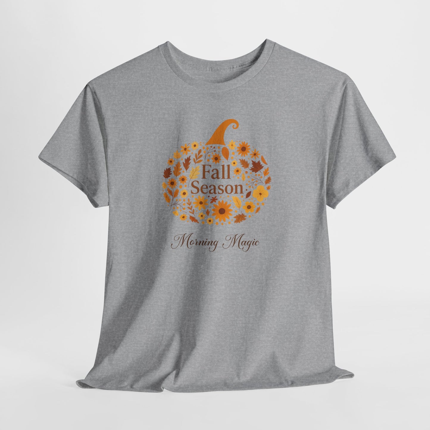 Fall Season Pumpkin T-Shirt, Morning Magic Graphic Tee