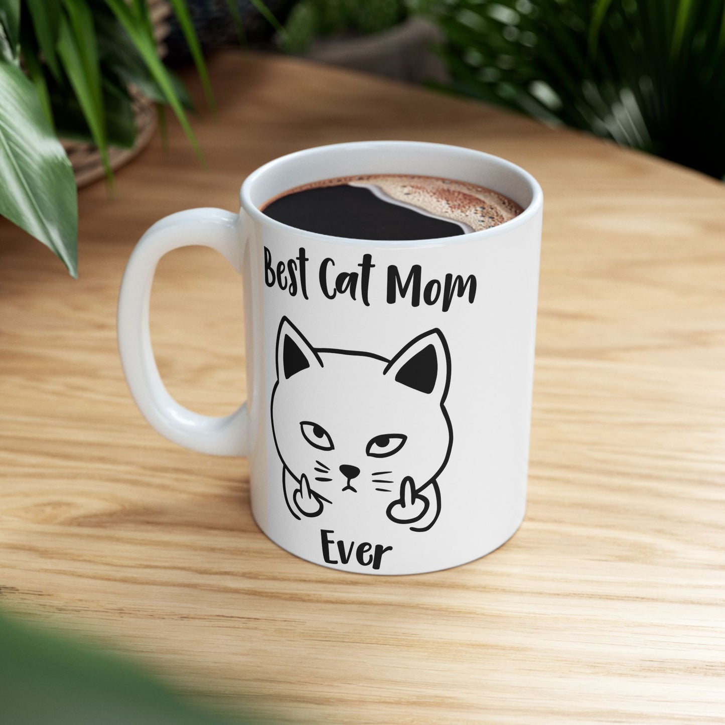 Funny Best Cat Mom Mug, Cat Lover Coffee Cup