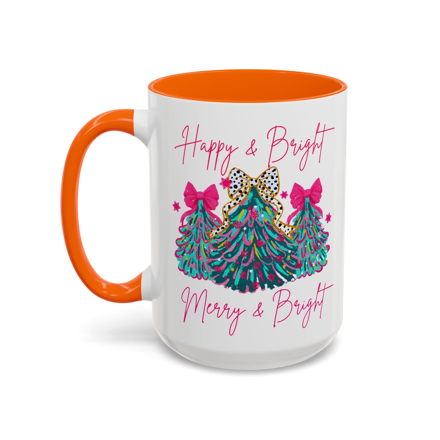 Happy and Bright Christmas Mug, Merry and Bright Coffee Cup