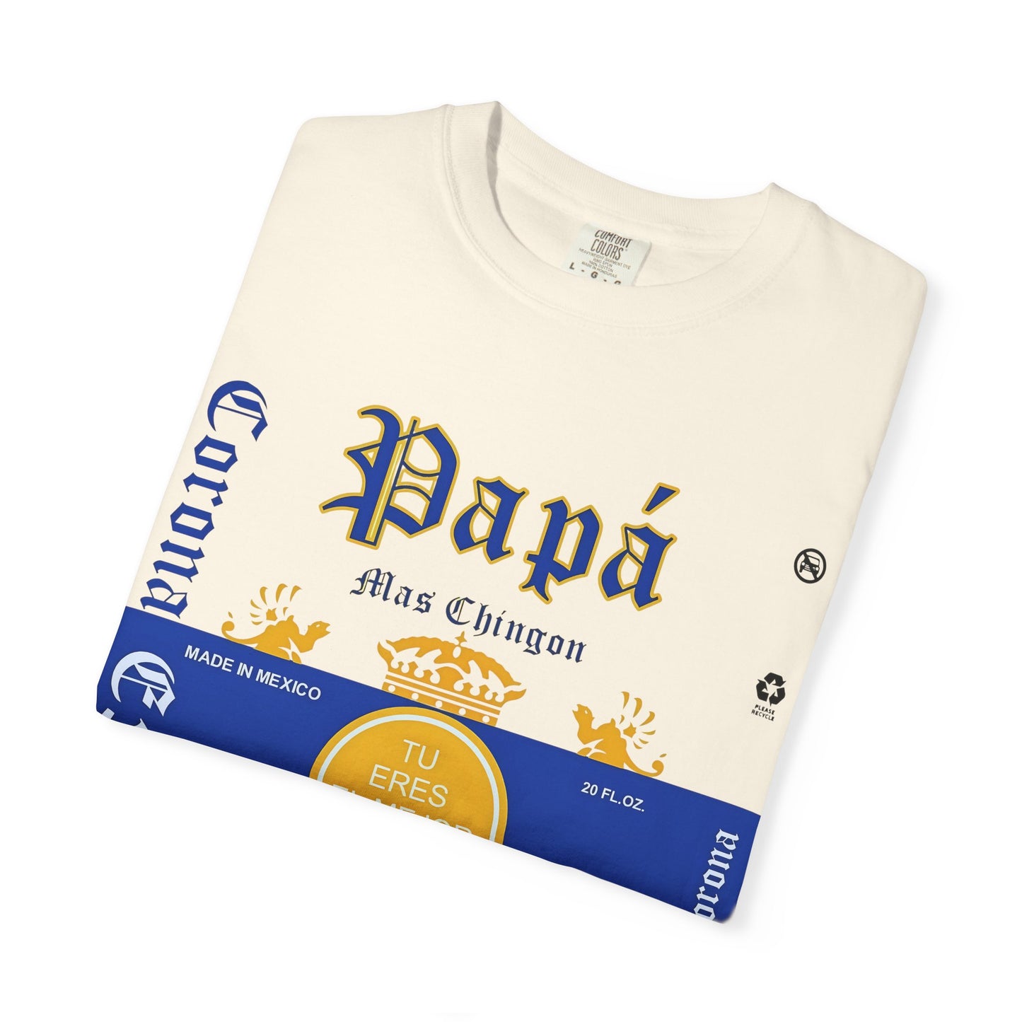 Beer T-shirt for Dads, Corona Extra Papa Mas Chingon
