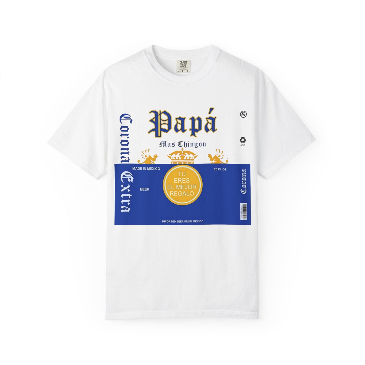Beer T-shirt for Dads, Corona Extra Papa Mas Chingon