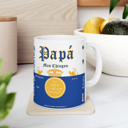 Vintage Corona Beer Ceramic Mug, Unique Coffee Cup