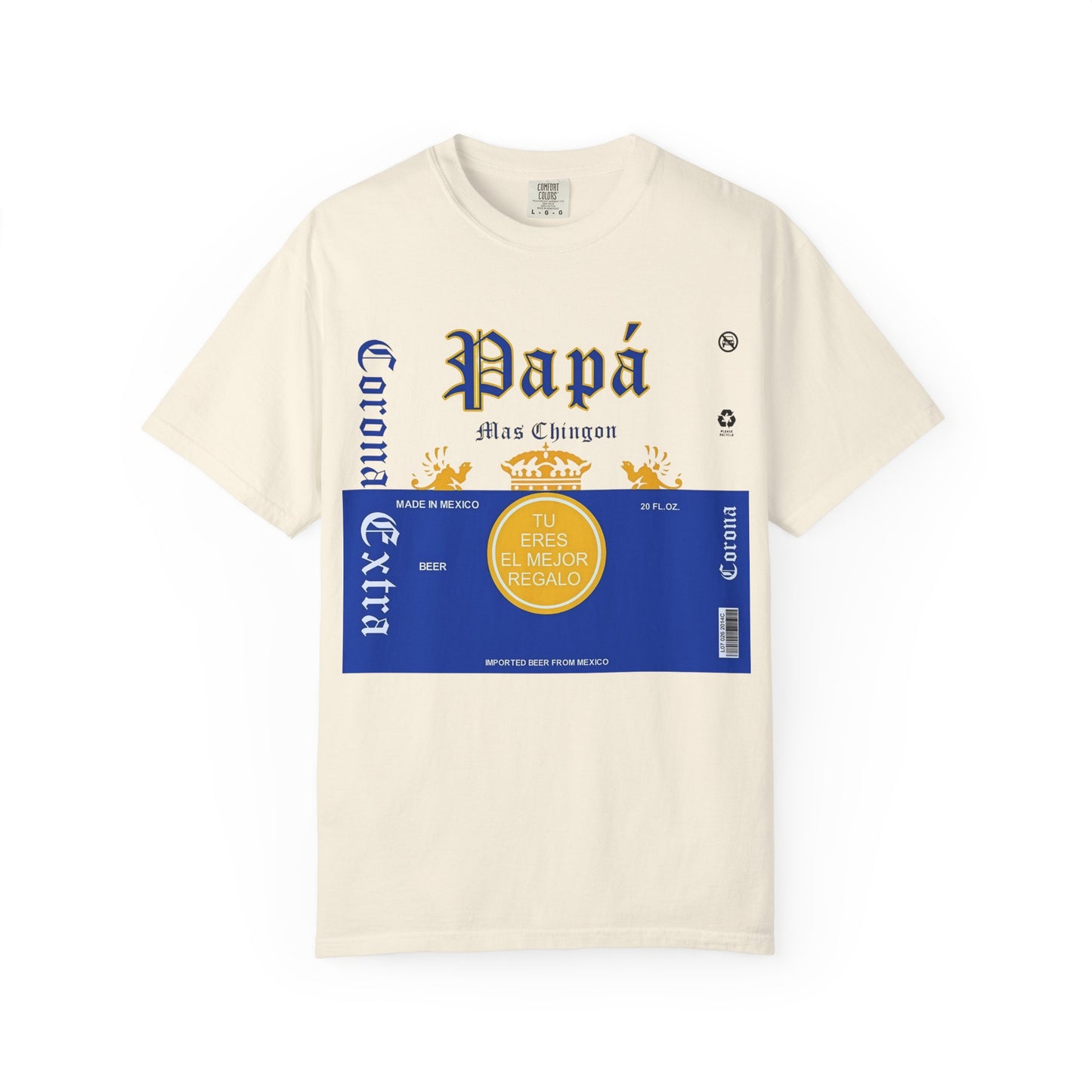 Beer T-shirt for Dads, Corona Extra Papa Mas Chingon