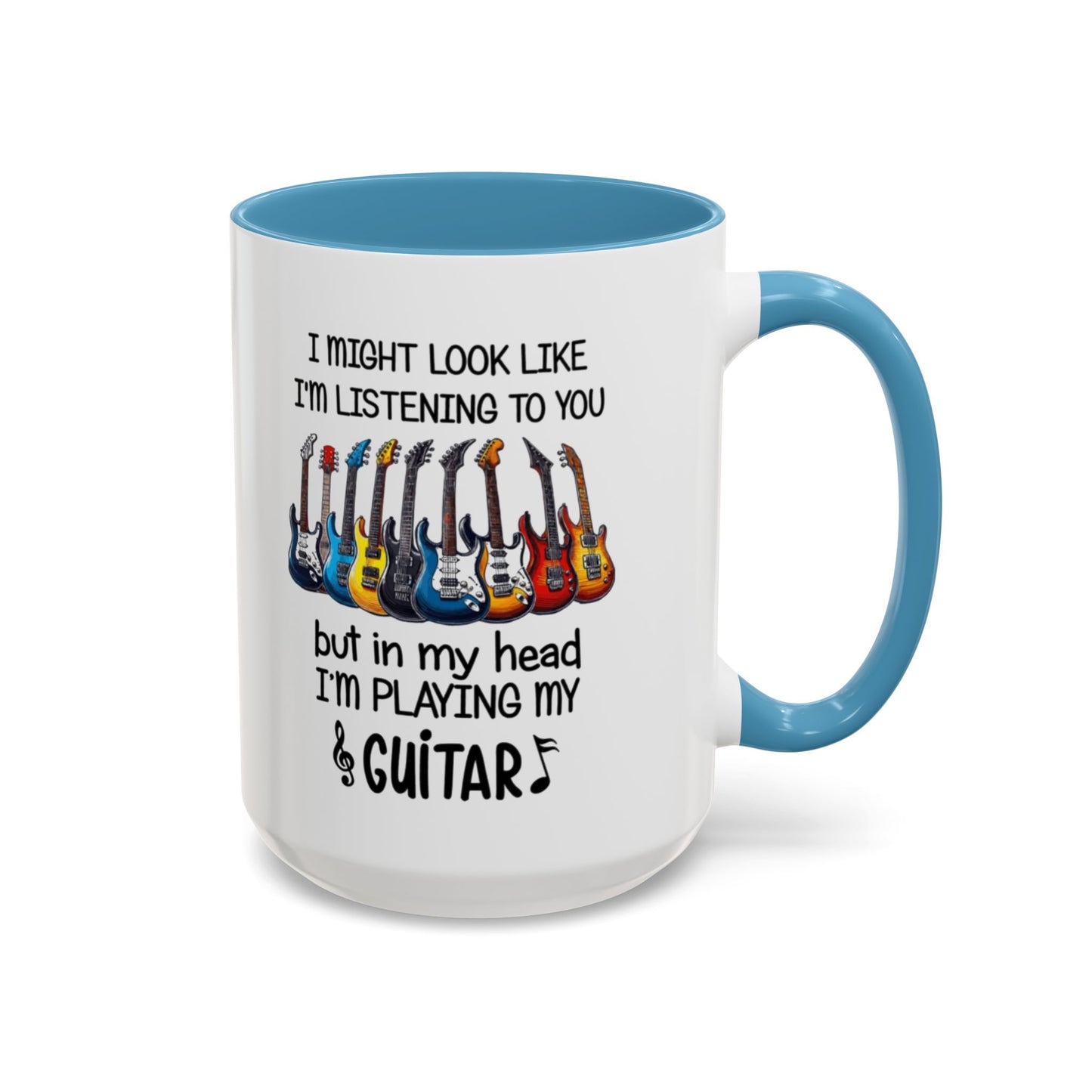 Funny Guitar Coffee Mug, I’m Playing My Guitar Cup