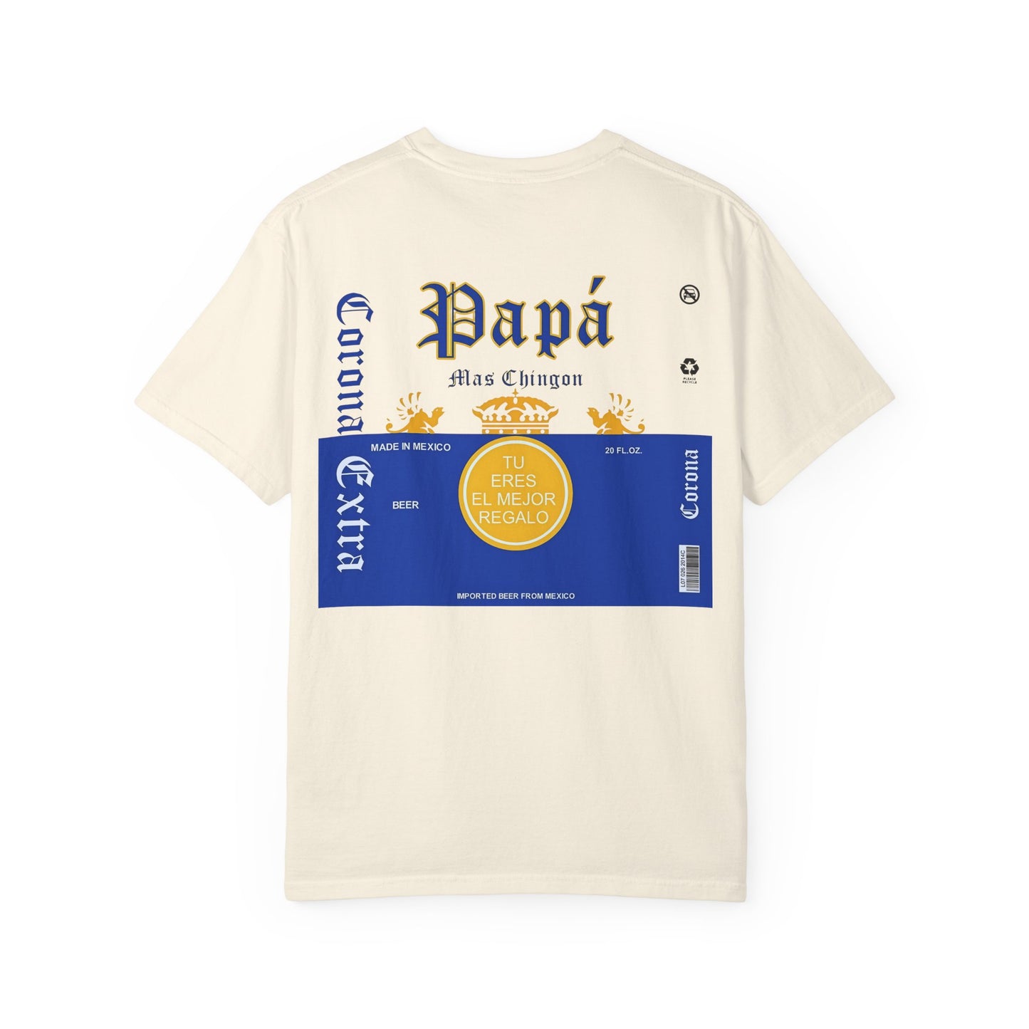 Beer T-shirt for Dads, Corona Extra Papa Mas Chingon