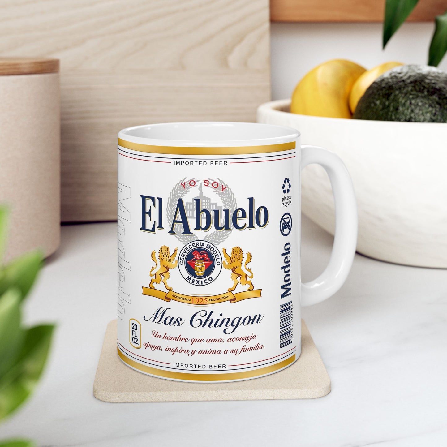 El Abuelo Mas Chingon Coffee Mug, Funny Drinking Cup